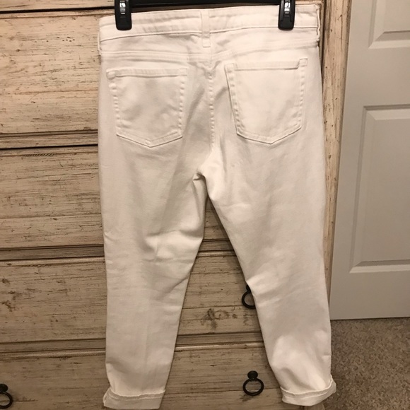 Gap white skinny roll up jeans low waist - Picture 3 of 5